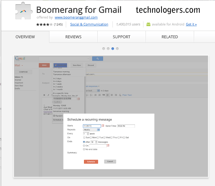 boomerang for gmail my account