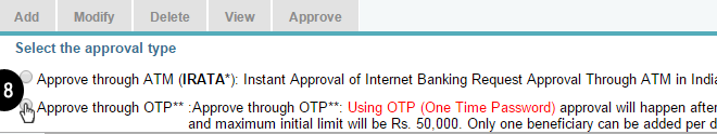 Add Beneficiary in SBI Net Banking