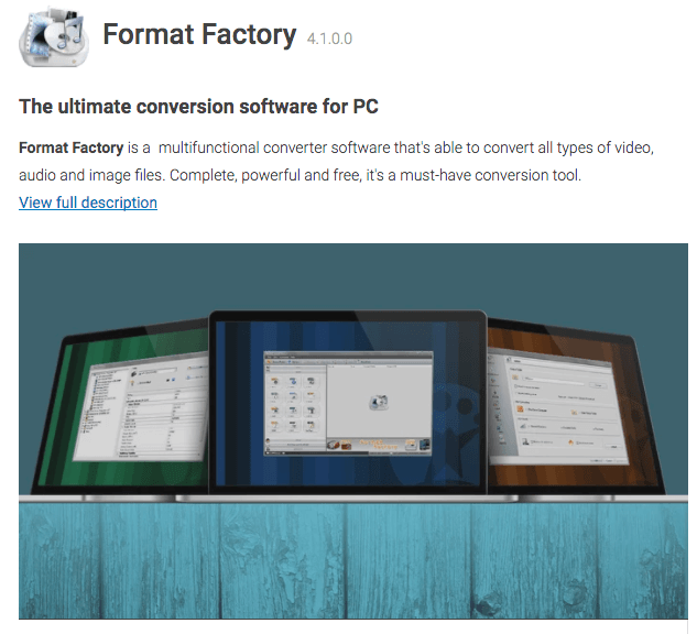 format factory mp4 to mp3