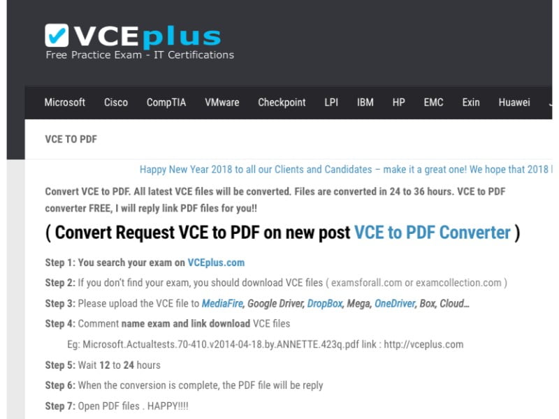 online convert vce to pdf