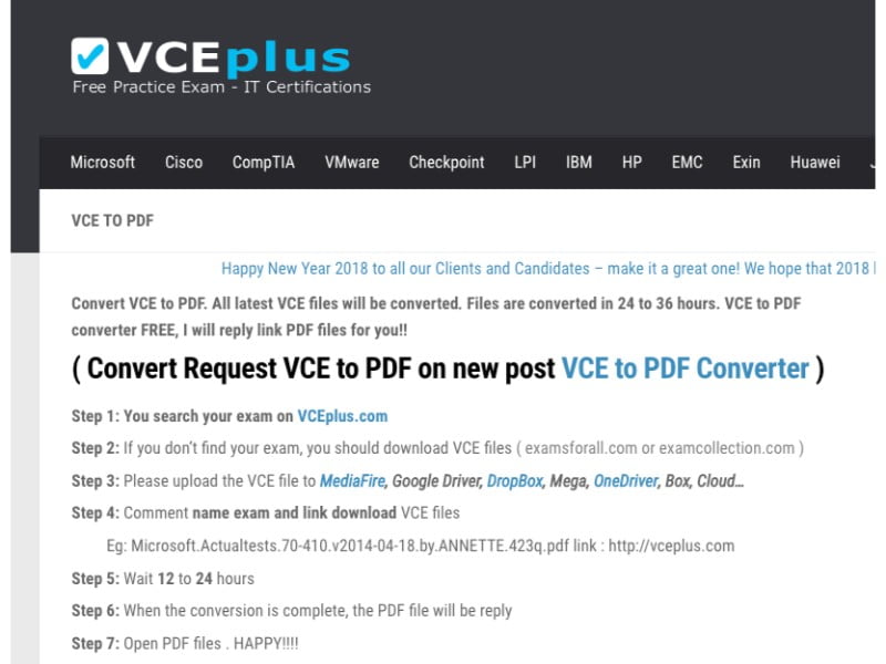 online vce to pdf