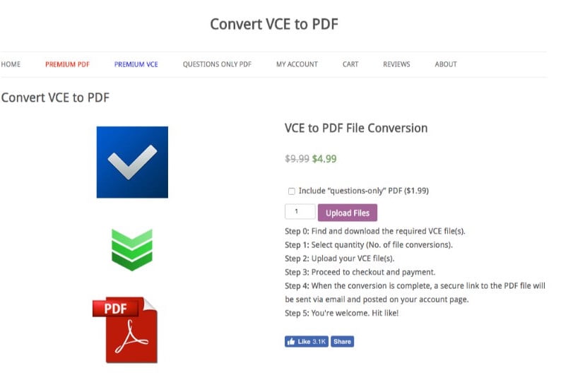 how to convert pdf to vce