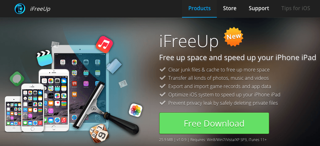 ifreeup iphone cleaner