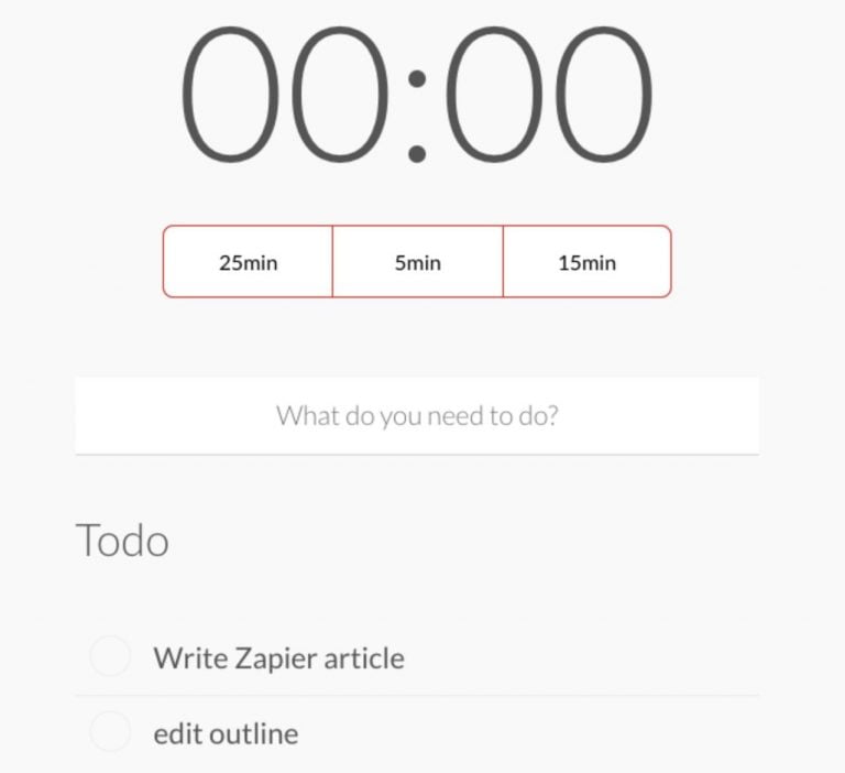 pomodoro clock app