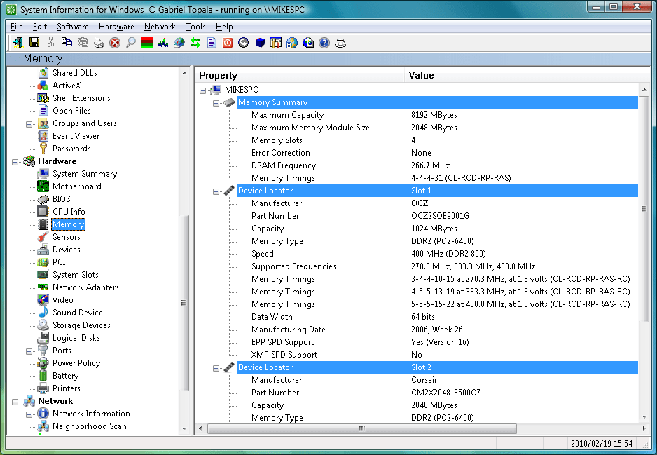 SIW CPU Temp Monitoring software