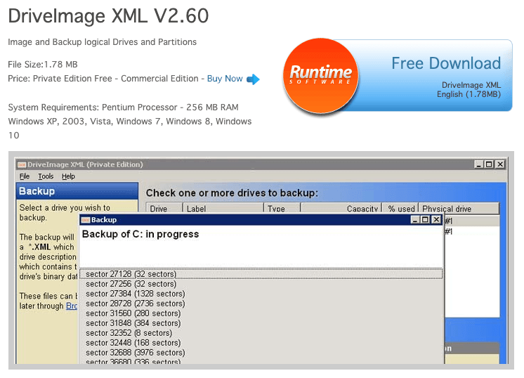 DriveImage XML