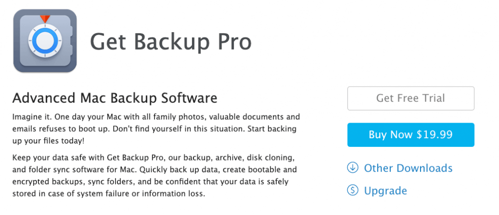Get Backup Pro for mac