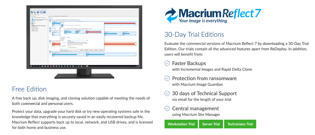 macrium reflect disk cloning