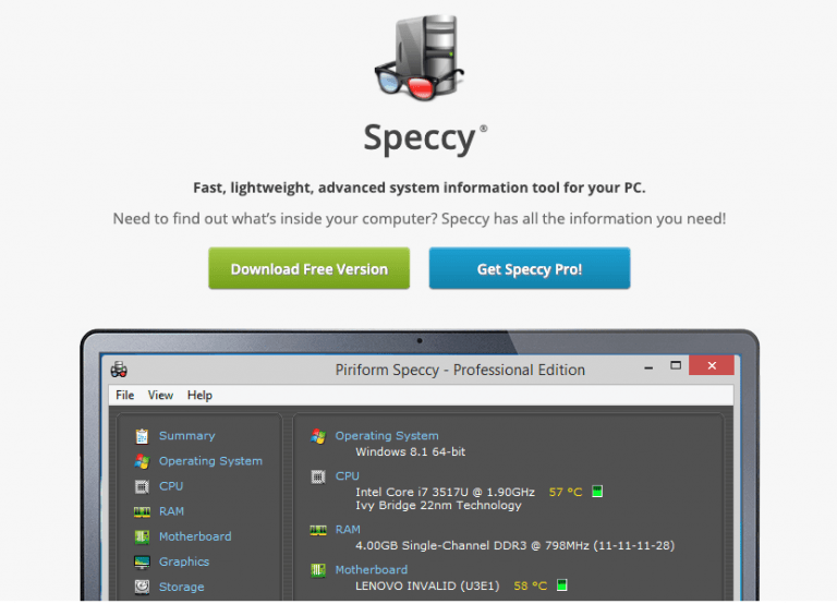 speccy meaning