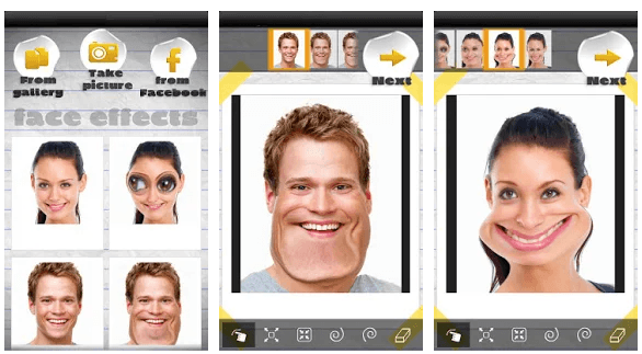 Funny face effects