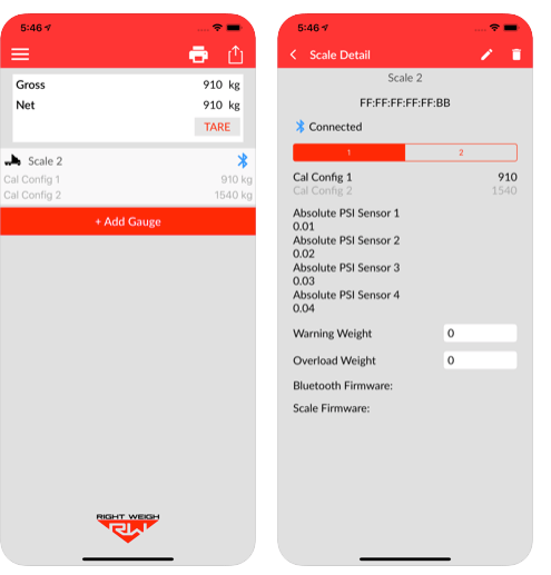 Right weigh Load scale app