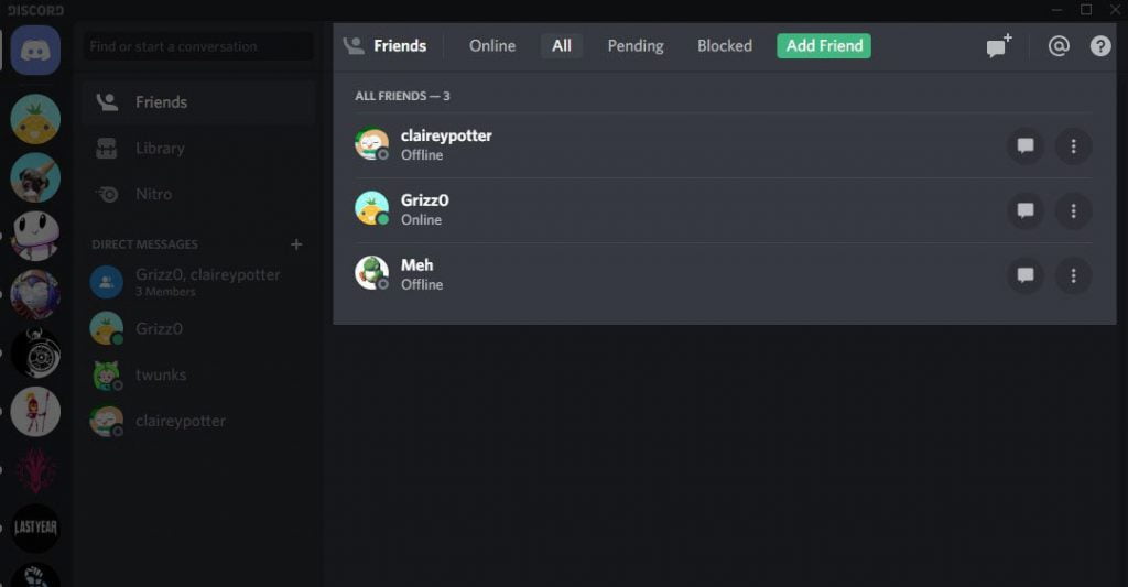 Adding friends in discord