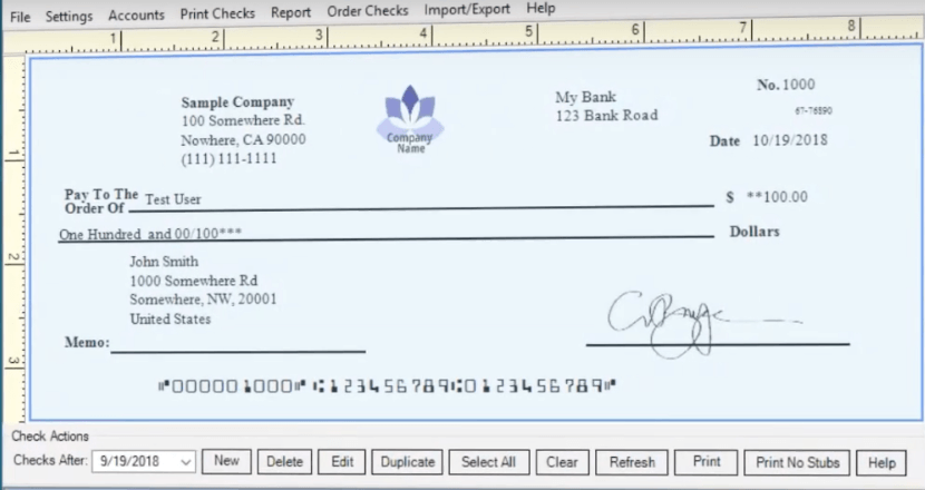 EzCheckPrinting