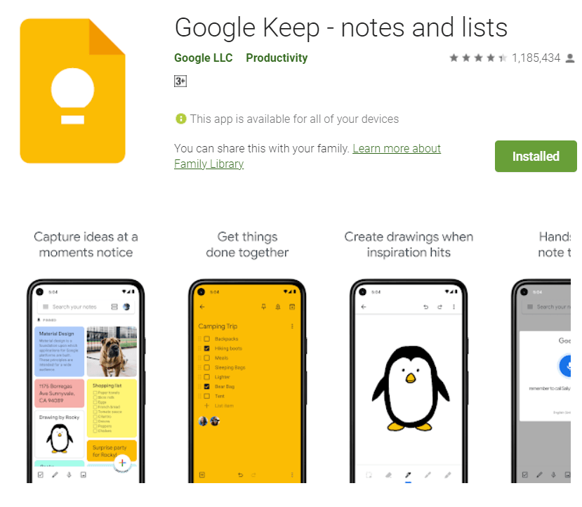 google keep