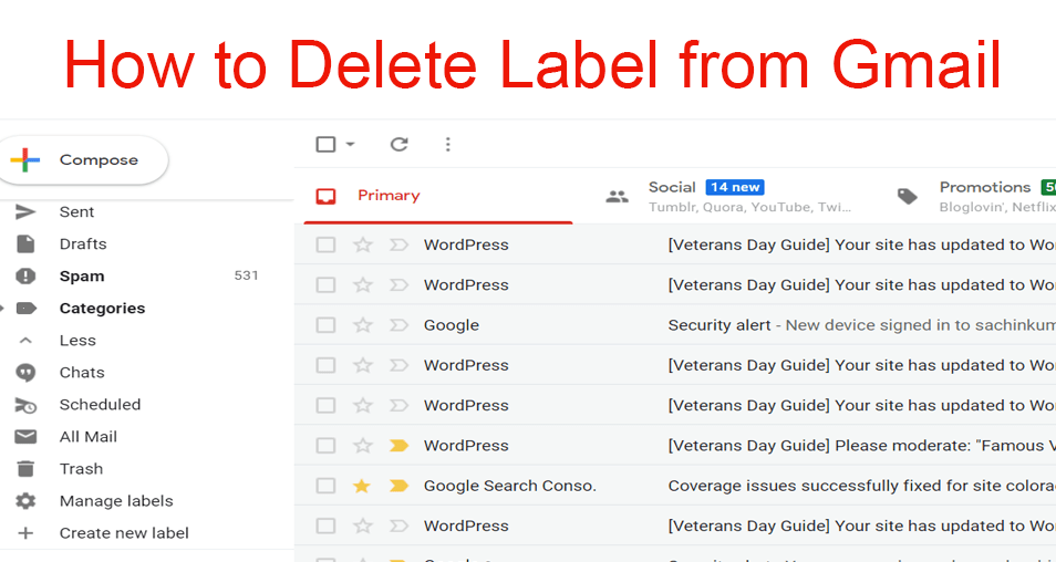 remove labels from gmail