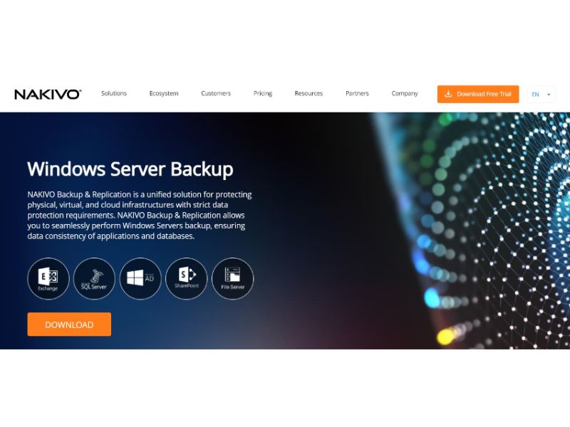 NAKIVO server backup