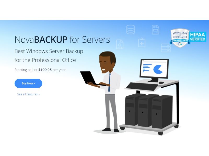 novabackup server backup